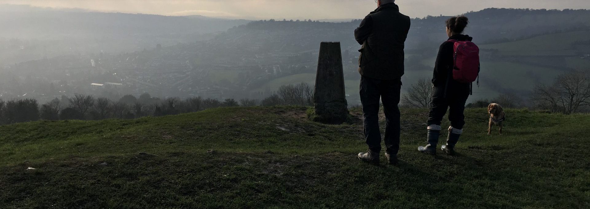 Nicole DawJOhn Bartram at Little Solsbury Hill Trig Point Dan Merrett 180122